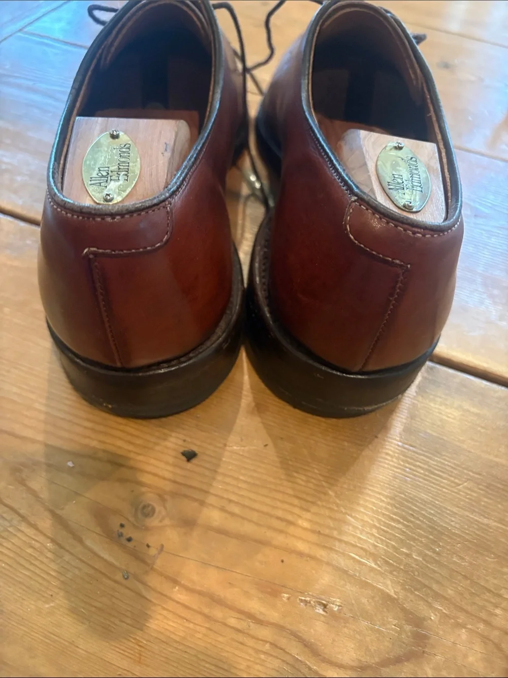 Allen Edmonds Delray 9.5 Brown Leather Lace-Up Dress Shoes